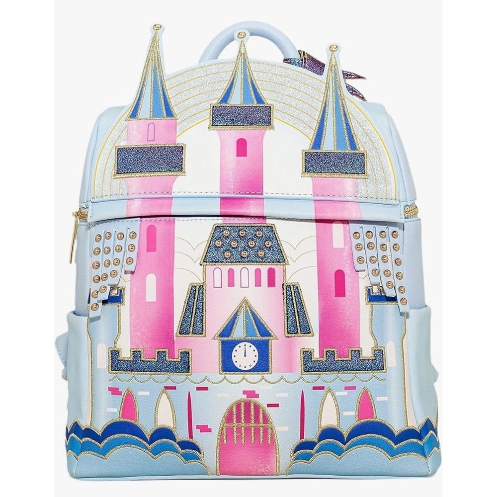 Disney Danielle Nicole Cinderella Castle Mini Backpack Blue Pink NCDB0160 NEW